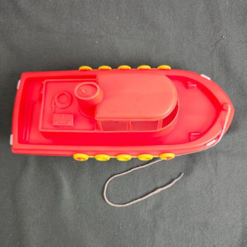 Vintage Gay Toys Plastic Boat Pull String Rescue Rings 70s 80s